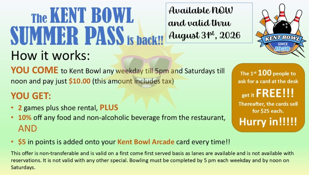 Summer Pass, Bowling in the summer, summer deal