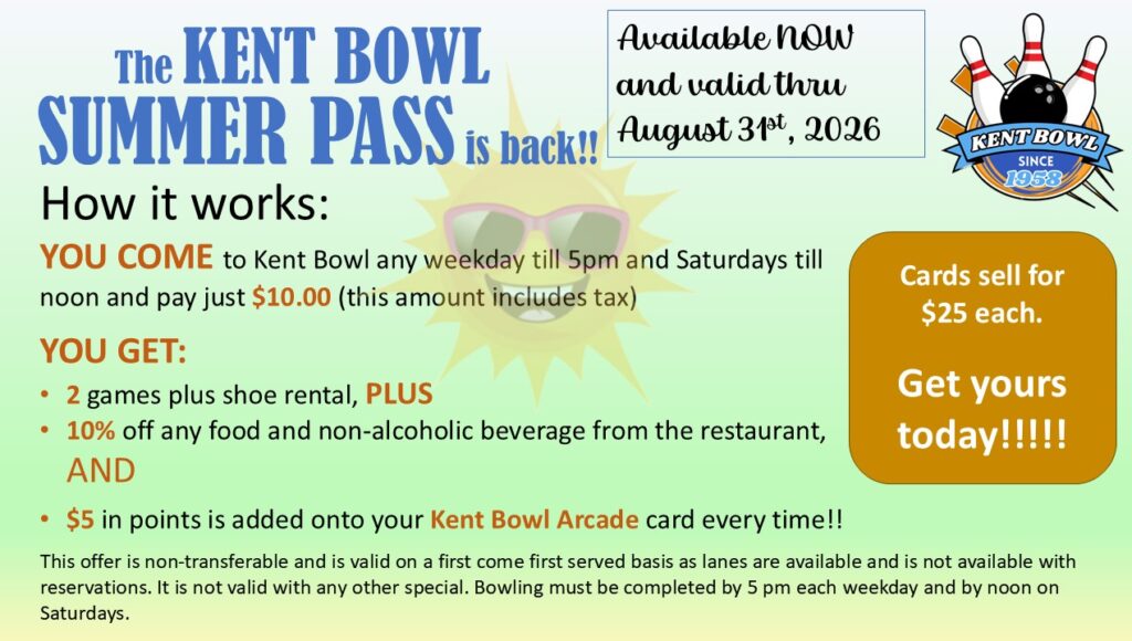 Summer Pass, Bowling in the summer, summer deal