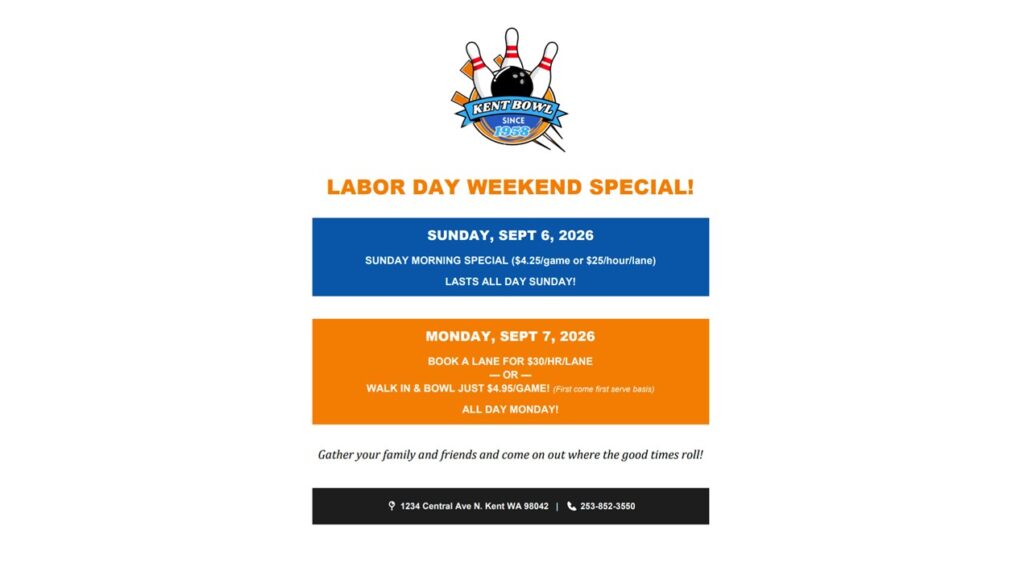 Labor Day Weekend Special!!